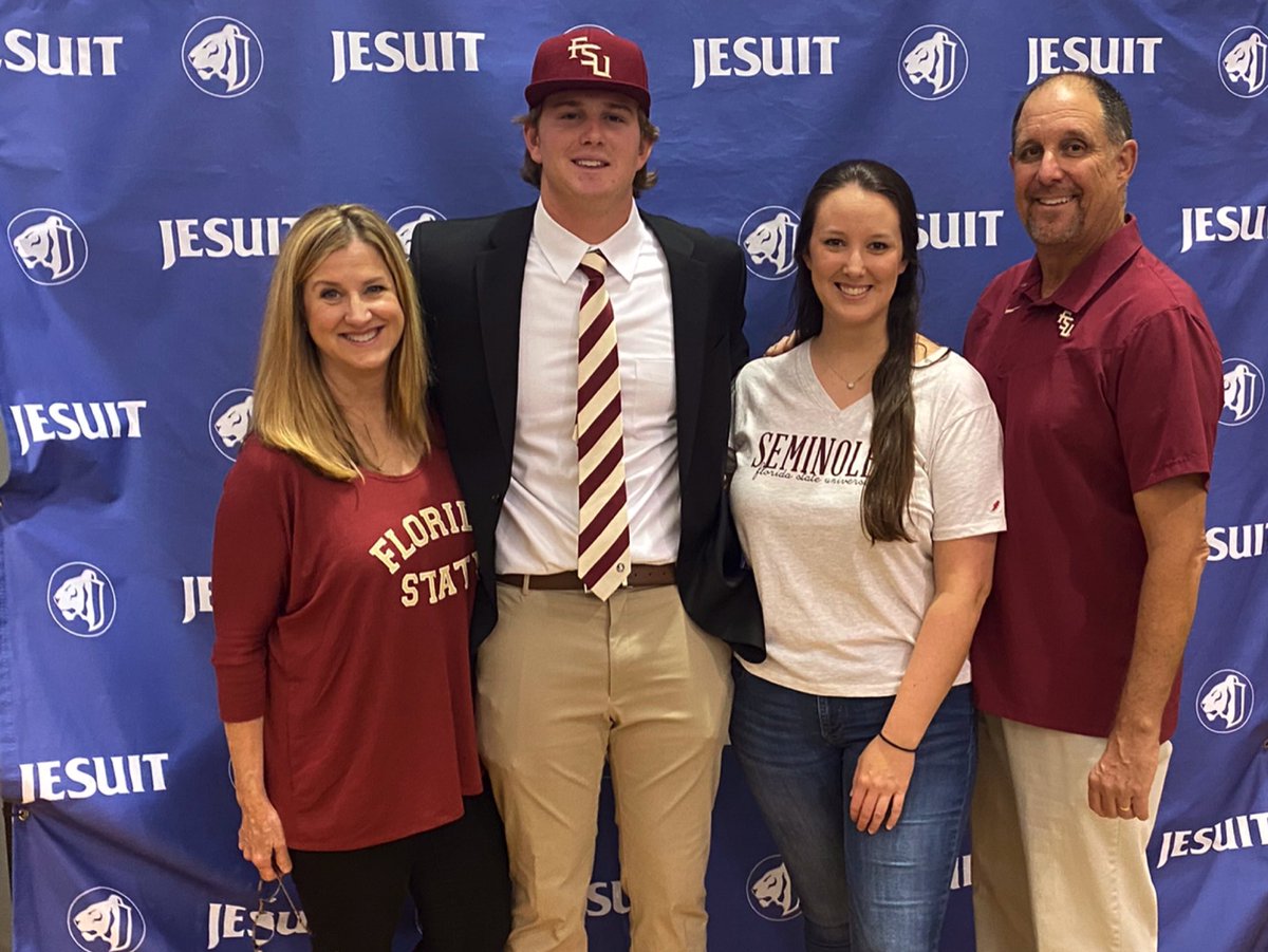 EmDennn's tweet photo. So proud of you @RyanDenison5 You’re an official Nole ❤️💛 @FSUBaseball https://t.co/nEQjWjzW9W