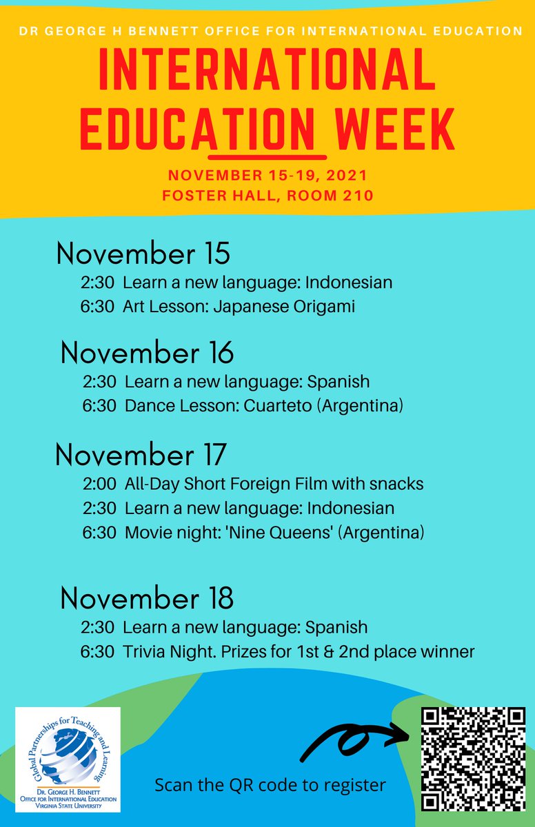 TrojanAbroad's tweet photo. International Education Week is coming up. Join us for some language classes, dance lesson, art class, trivia and more! https://t.co/BgGGsvgTGW