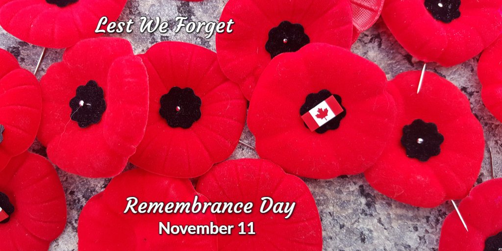 On November 11th at 11:00 a.m. take a moment of silence to remember those who fought for our freedom.  Remembrance Day recognizes the end of the First World War as hostilities formally ended “at the 11th hour of the 11th day of the 11th month” 

#RemembranceDay   #InFlandersField