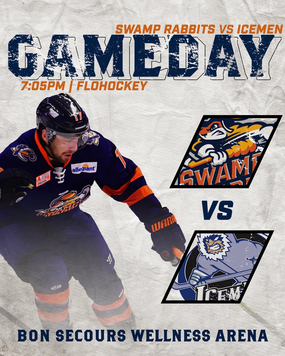 Greenville Swamp Rabbits (@swamprabbits) on Twitter photo SWAMP RABBITS GAMEDAY
🆚 <a href="/JaxIcemen/">Jacksonville Icemen</a>
📍Bon Secours Wellness Arena
⏰ 7:05 PM
🎟 bit.ly/BITTIX
🖥️ FloHockey: bit.ly/3t6pnTV
🎙️ bit.ly/3obMjz8
#BitByBit SWAMP RABBITS GAMEDAY
🆚 <a href="/JaxIcemen/">Jacksonville Icemen</a>
📍Bon Secours Wellness Arena
⏰ 7:05 PM
🎟 bit.ly/BITTIX
🖥️ FloHockey: bit.ly/3t6pnTV
🎙️ bit.ly/3obMjz8
#BitByBit