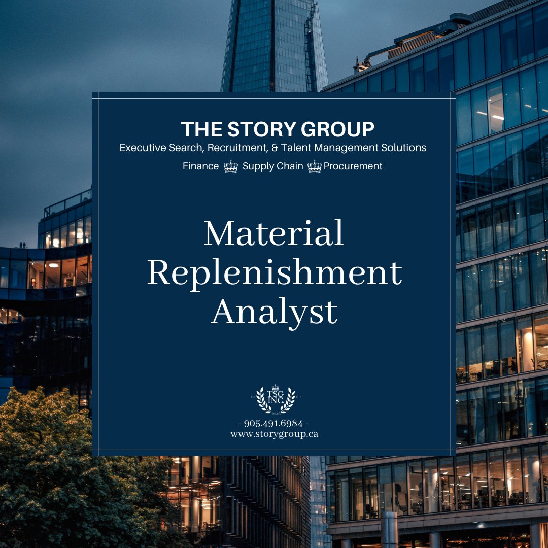 StoryRecruiting's tweet photo. The STORY Group is engaged on a NEW retained search:
Material Replenishment Analyst  - CPG client – remote/hybrid (KW/GTA)

If you are interested in learning more about this opportunity, please contact:  ian@storygroup.ca
#executivesearch #supplychain #recruitment #supplychainjob https://t.co/kkaqfLg9OQ