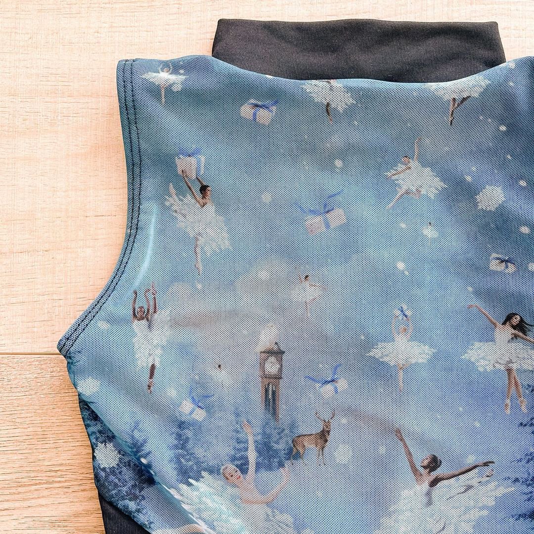 A closer look at our Nutcracker print, in-store at @limbersdancewear 🌨❄️