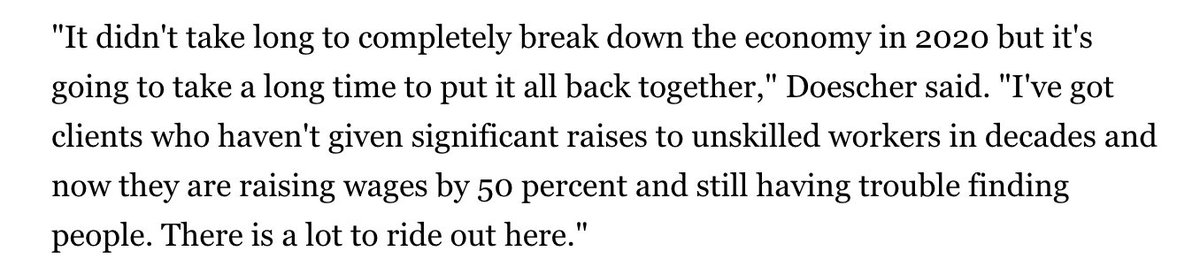 dnrofzl's tweet photo. Sounds like companies are more worried about compensating workers fairly than they are inflation https://t.co/mqx6gTxwHB