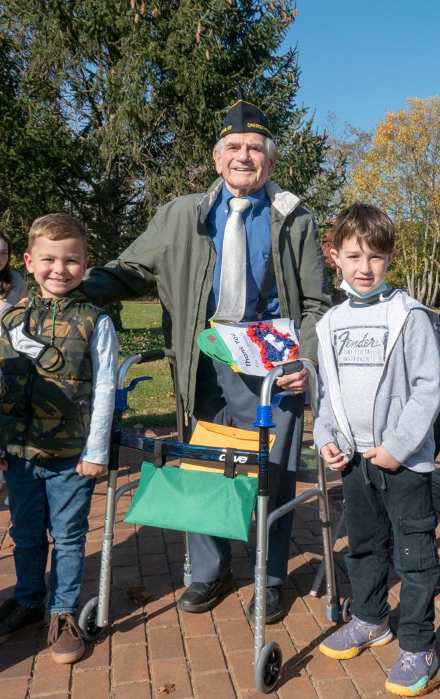 OSchoolsPR's tweet photo. Wishing our veterans peace & gratitude. 🇺🇸Students at @OHS_Castleton & #School6 held the 1st of 3 veterans flag ceremonies that will take place this school year. Each time, they hoist a flag in honor of a local vet & the flag is later lowered, folded & presented to the vet. https://t.co/QdzUwtRcgH