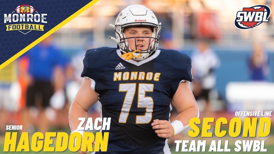 6Sphoto's tweet photo. 🐝🏈 Congratulations to Senior, Zach Hagedorn who was selected Second Team All SWBL East Division for Offensive Line.

@_MonroeFootball @HornetsInGame

#1HAH #HornetCountry https://t.co/K1CCuFhccU