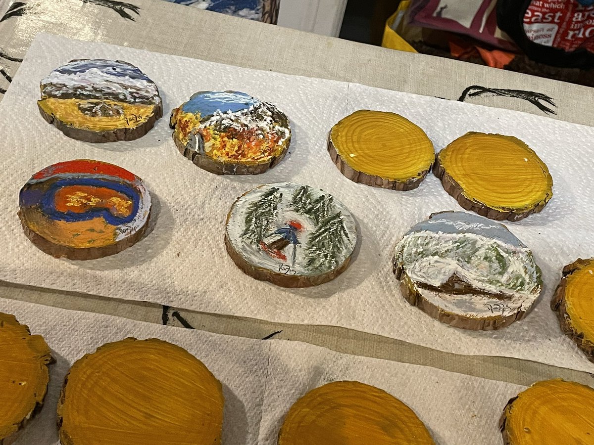 TheSki_Guru's tweet photo. Working on something different- preparing sole wooden surfaces with small pastel paintings. Let’s see how it goes! Getting ready for @leeopenstudios this and next weekend! I will be at the Church of the Good Shepherd, venue No.13. Stop by! #alpineart #mountainpainter https://t.co/FDyHRtzKRK