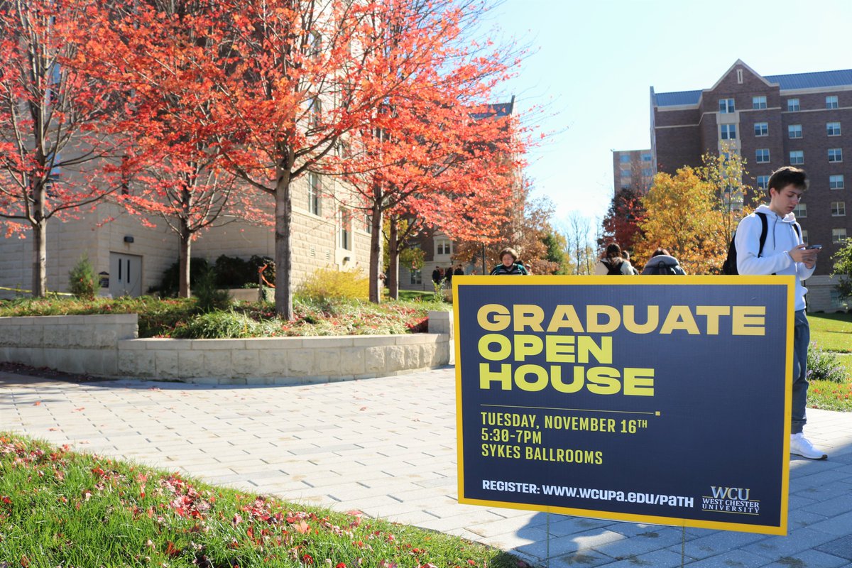 WCUofPA's tweet photo. It's time to register for the Graduate Open Houseโ๏ธโ๏ธ
https://t.co/H3ryVXDyCe #GradWCU #GradSchool #Masters #OpenHouse #ChargeON https://t.co/e0EMmIBB5k