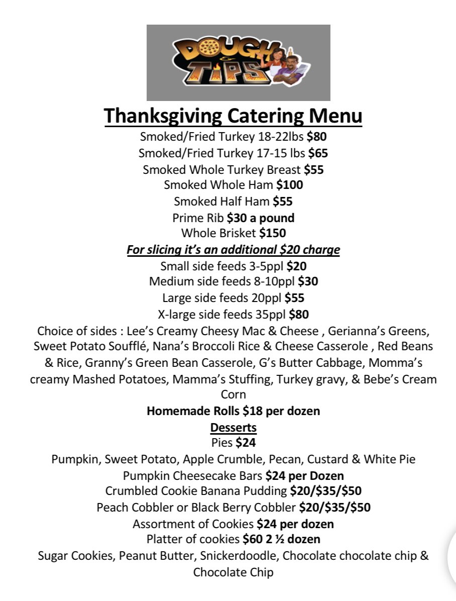 DoughTips's tweet photo. Place your order asap before you miss out on this amazing Thanksgiving! 🔥🔥🔥🔥 https://t.co/bjyMmoeQ1e
