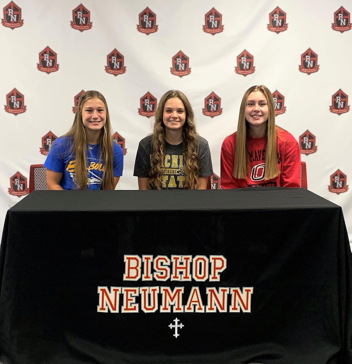 NeumannCavs's tweet photo. It’s Fall Signing Day &amp; we could not be more PROUD of these girls for all of their hard work &amp; accomplishments both in sports &amp; in the classroom! #NeumannProud #BeNotAfraid #RollCavs https://t.co/sKvDXxCuy1