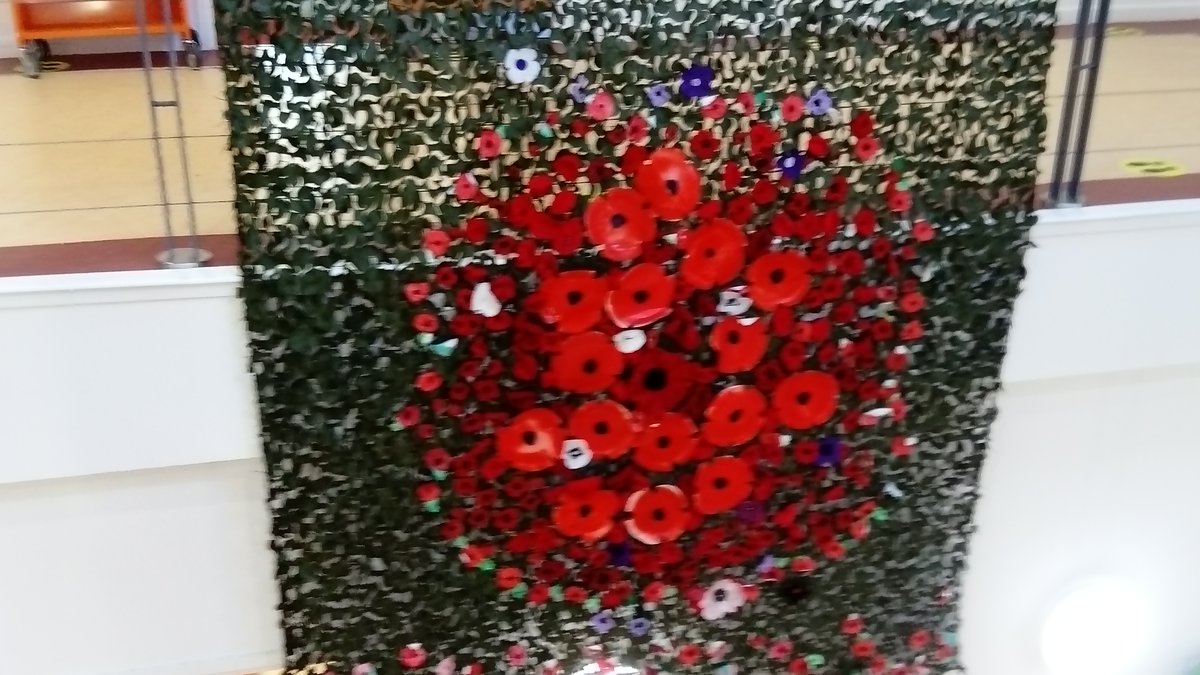 I am so moved by this @kirkleescollege #RemembranceDay2021 tribute to the fallen outside @KC_LRC at #SpringfieldCentre. Some heartfelt, empathetic and creative contributions from our learners. Special thanks to the brilliant Rachel Ellis for organising the craft sessions.