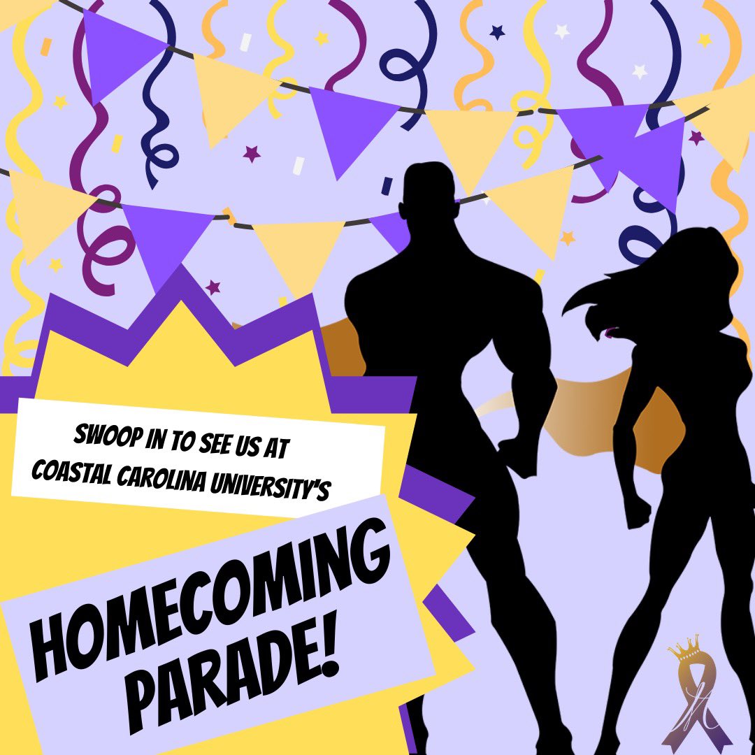 amom_ccu's tweet photo. Come to the Coastal Carolina University Homecoming Parade Saturday (11/13), at 9AM to see our magical friends in action!🦸💫 We are SUPER excited to fly in and see everyone’s awesome faces before the big game!

#amomentofmagic #CCU #nonprofit #volunteer #parade #homecoming https://t.co/WmvzeZO5Gh