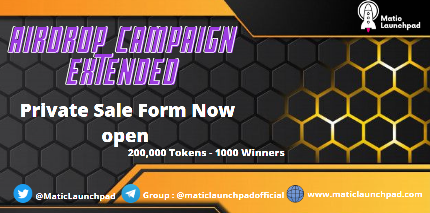 MetavLaunchpad1's tweet image. 🚀We have extended the Airdrop Campaign. 
Please fill the Airdrop &amp;amp; Private Sale forms.
▶️Private Sale (EOI):bit.ly/PrivateSaleForm
▶️Airdrop:bit.ly/AirdropJoin
Active community members on twitter get priority. 
👉Let&apos;s Retweet, Like, Comment and tag 3 friends to share.