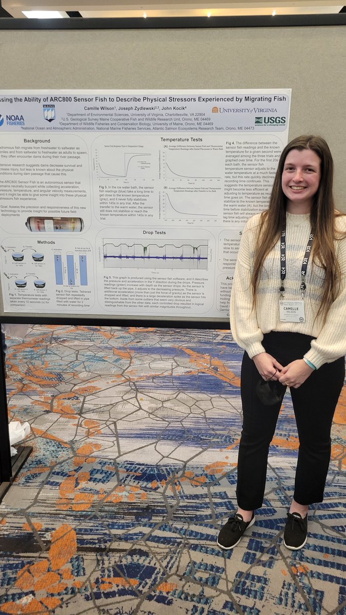 sarahkvogel's tweet photo. Good showing from the @ZFishLab at the poster session for #AFS151! Go team! https://t.co/0lFoDULaGn