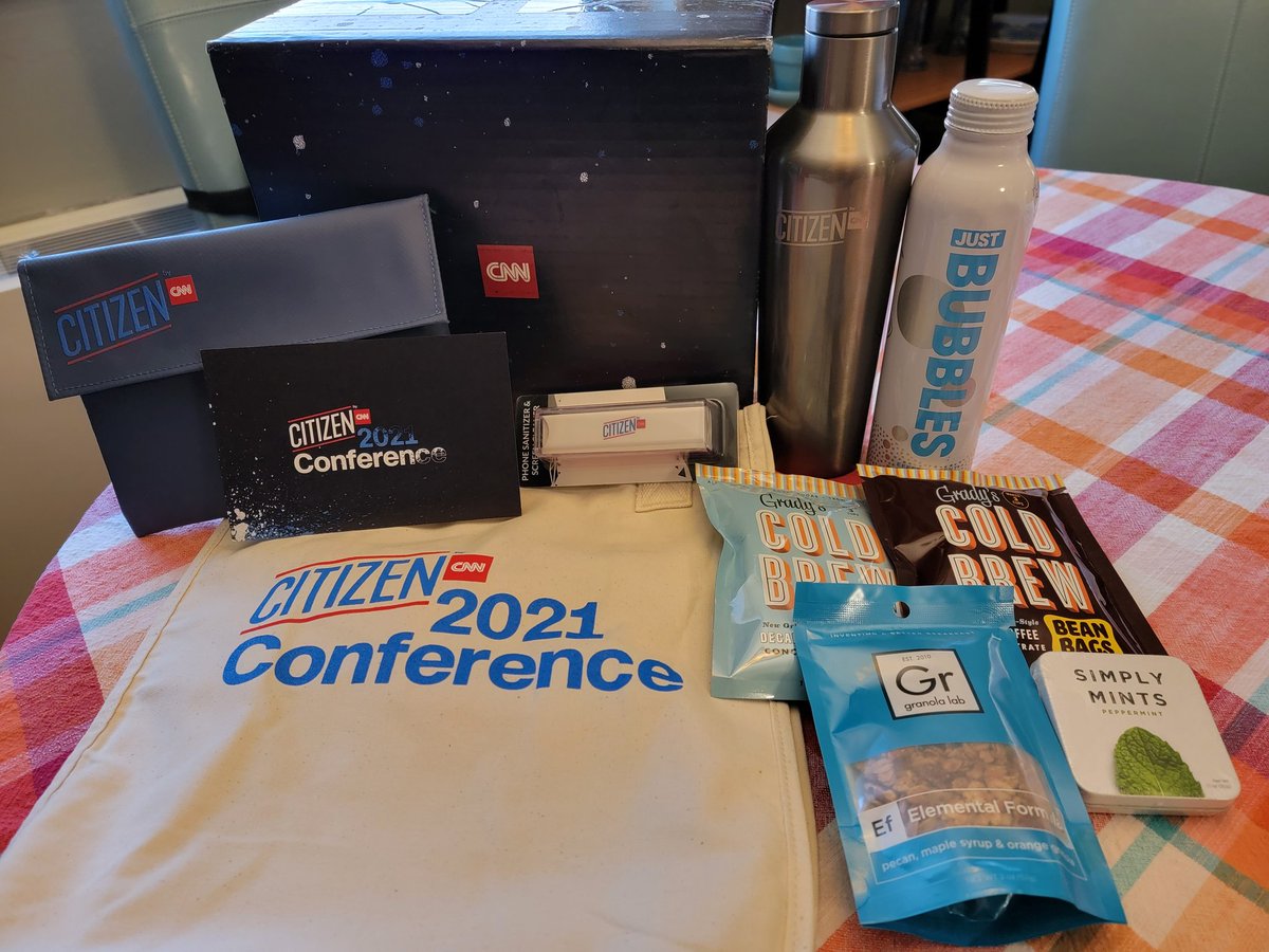 gwapnitsky's tweet photo. Thank you CNN  for my swag box.
CORKCICLE Grady's Cold Brew  Simply Gum Granola Lab 
#CITIZENCNN #corkcicle #gradyscoldbrew #simplymints #granolalab https://t.co/jpd8hRLZOL