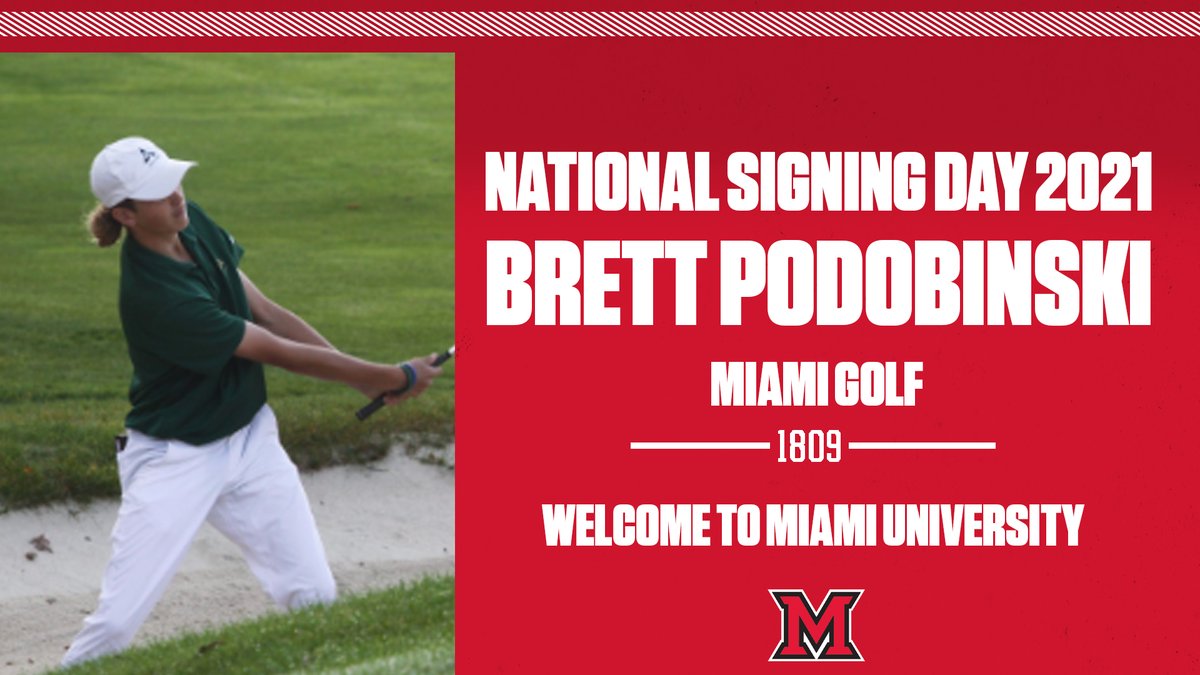 Our next signee is <a href="/BPodobinski/">Brett Podobinski</a> coming to us from Dublin, Ohio and Dublin Jerome High School! Welcome to Miami, Brett! We can't wait to get you on the course with us!

#RiseUpRedHawks  #LoveAndHonor  #GraduatingChampions