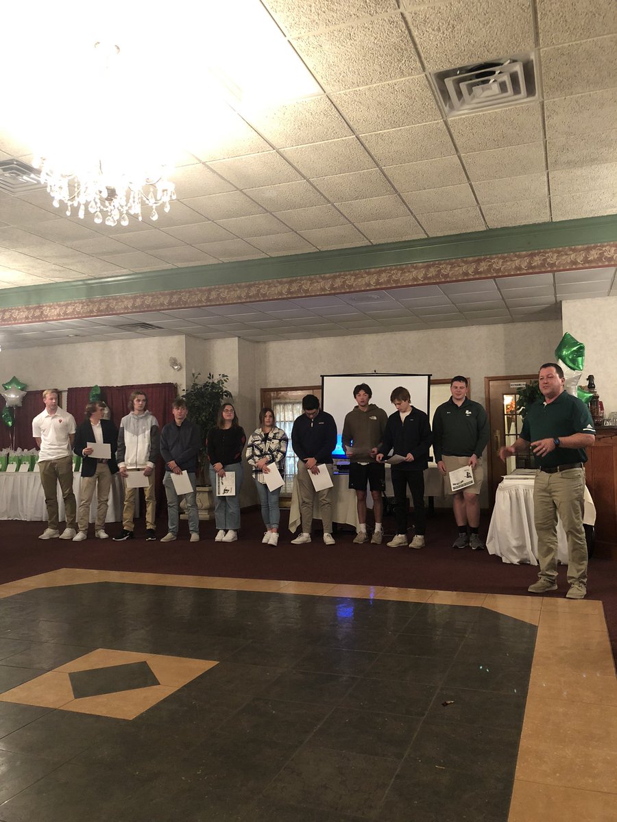 GolfLewisburg's tweet photo. And that’s a wrap!  Lewisburg Golf celebrated an amazing night at the end of season banquet.  We honored 12 seniors, the runner-up state’s team and our awesome coach!   Thanks for the memories!
Always Green Dragon Proud!! 🐉⛳️💪 https://t.co/dYZBlYIspp