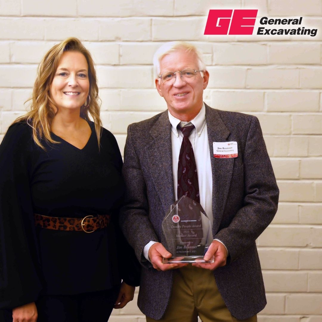 GenExc's tweet photo. We are so proud of Jim Brunner for receiving The Mentor Award at the 2021 AGC Quality People Awards! This award is given to a manager who focuses on growth and inspiring others. Congrats Jim! #GeneralExcavating #Lincoln #AGC #2021AGCQualityPeopleAwards #MentorAward #inspiration https://t.co/Zbbogqdsdy