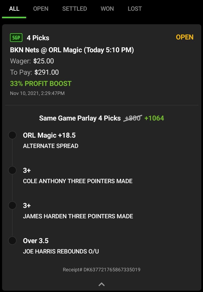 CaptainSpacely7's tweet photo. Our BIG THRILLS NBA SGP Play! BKN Nets @ ORL Magic🔥🚨 +800 DK
-ORL Magic +18.5 Alt Spread
-Cole Anthony 3+ 3s Made
-James Harden 3+ 3s Made
-Joe Harris Over 3.5 Rebounds
Today is about Big Chills and even Bigger Thrills when we cash this one!! 🤙🤑  #GamblingTwiitter https://t.co/P5b04becdX
