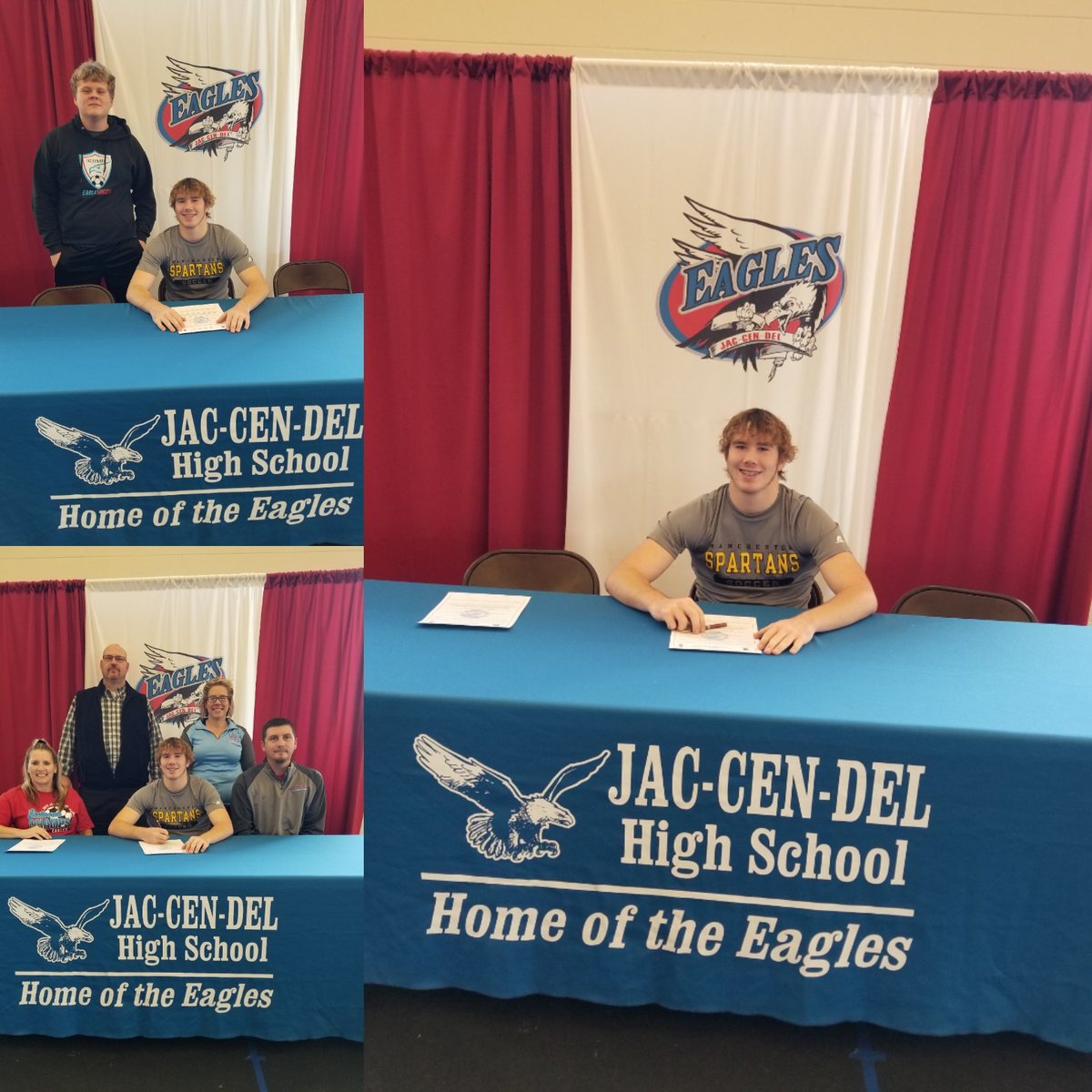 Congratulations to Nathan Hoffman who signed his National Letter of Intent to play soccer at <a href="/MUSpartans/">Manchester University Athletics</a> #NationalSigningDay
