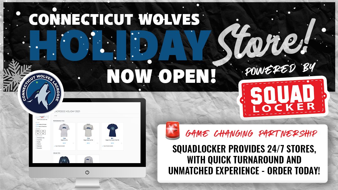Connecticut Wolves Holiday Store is NOW OPEN - Order Today to receive your team gear for the holidays! 

 ✅New partnership with <a href="/SquadLocker/">SquadLocker</a> 
 ✅24/7 Stores 
 ✅Tons of options
 ✅Unmatched Customer Experience 

Check it out for yourself and order today:
teamlocker.squadlocker.com/#/organization…