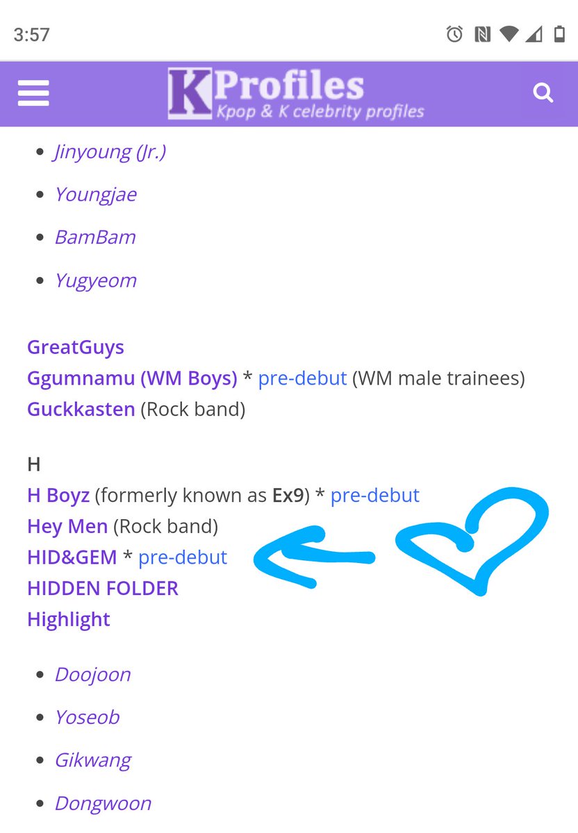 I don't know if <a href="/OfficialHDnG/">힏엔젬 HDnG - 5TORY 3VER 4FTER</a> has seen, but our Shadows have an official Kprofiles page, now! 💖💖