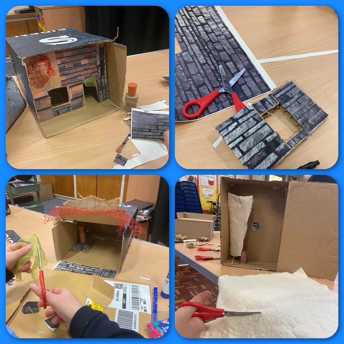 Whitchurch1's tweet photo. Y5&6 have been looking at some inspirational set designers and are now creating their own sets based on parts of the books they are reading in class #Malamander #secretsofasunking #wpsart @derekmclane @LeslieTravers @sadeysa @CharBurtLX @accessart @ThomasHTaylor @emmac2603 https://t.co/yMHXIholMJ
