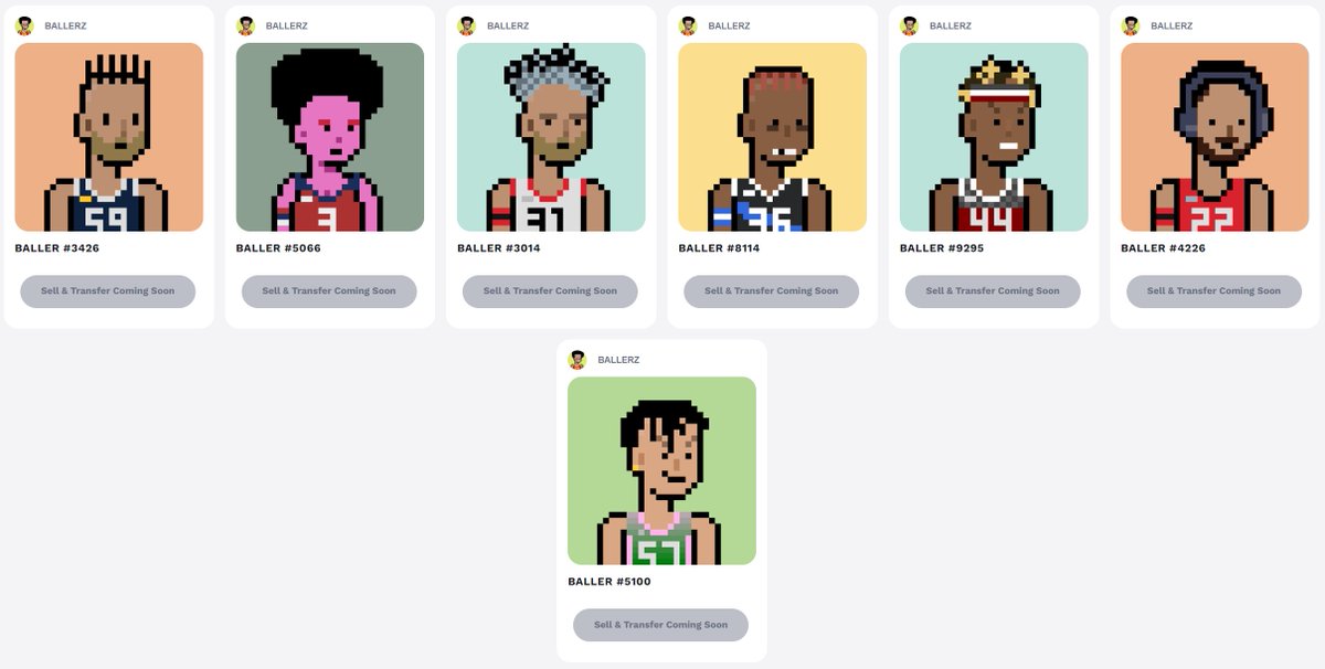 thetafuelz's tweet photo. Pretty happy with my starting 5 and 2 Bench Warmers. #3 could be my starting point guard A.I.?
Lessgoooo
@BALLERZ_NFT #ballerznation #thefirstmint #ongaia https://t.co/uxaULRbr0e