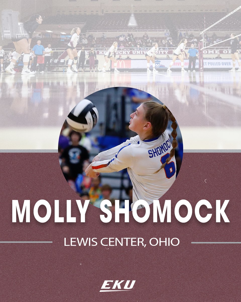 EKUVolleyball's tweet photo. .@MollyShomock is officially a Colonel!

Molly is a 5-foot-10 outside hitter/defensive specialist.  

She was a third team all-state performer at Olentangy Orange High School https://t.co/WWpmK4r4Ht