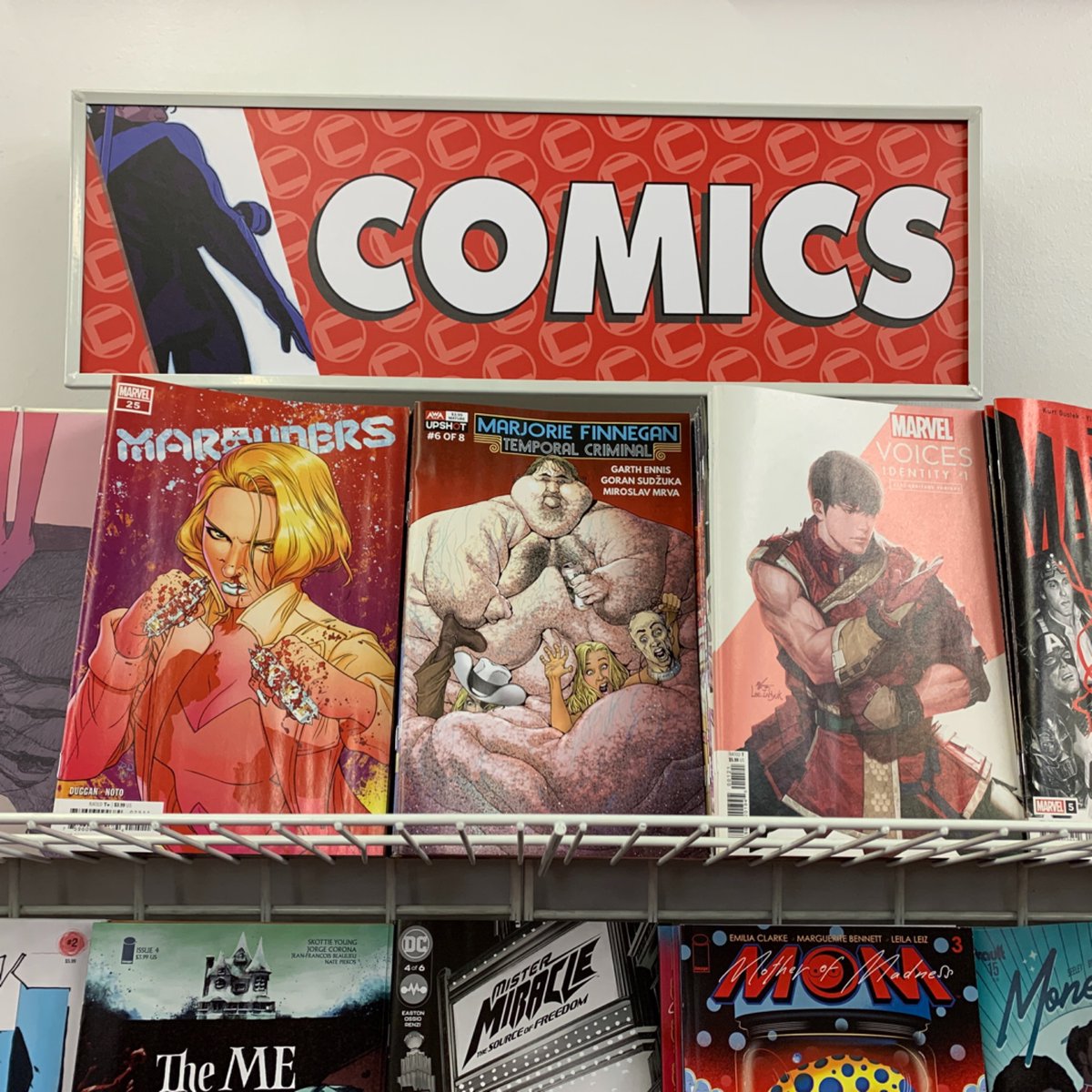 Challengers's tweet photo. Challengers recently won an industry award for Best In-Store Signage. So OF COURSE we had to immediately re-do it all and make it EVEN BETTER! No laurel-resting here!
Presenting the first of our new in-store signs! Bask in them!
#signage #instoresignage #keepreadingcomics https://t.co/QcZcoCy6Zw