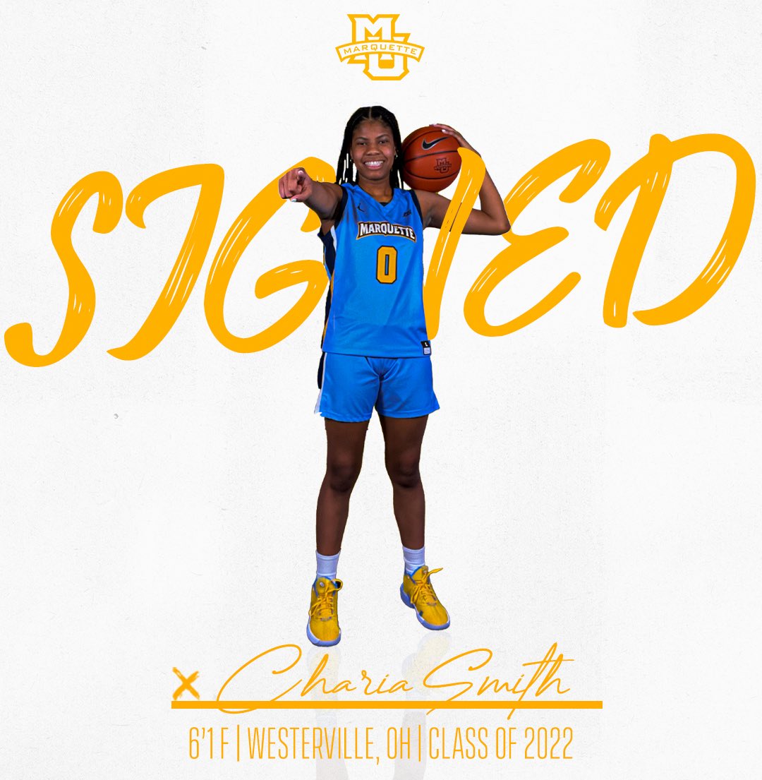 Officially a Golden Eagle! Welcome to Marquette, Charia ✍🏼 #muwbb