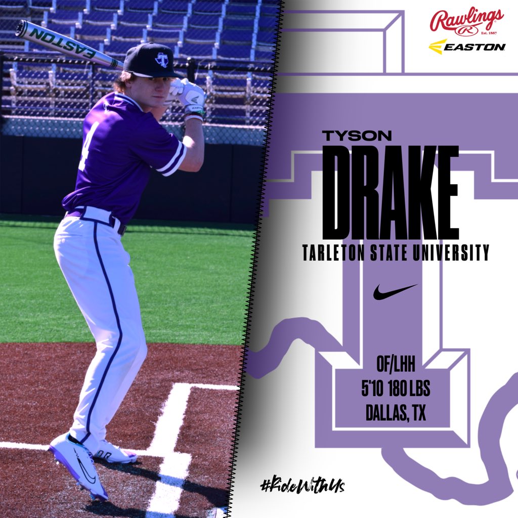 TarletonBase's tweet photo. Welcome to #TexanNation
Tyson Drake - OF
📍Keller, TX.
⚾️Southlake Carroll HS

#RideWithUs https://t.co/EujyHwkL7Y
