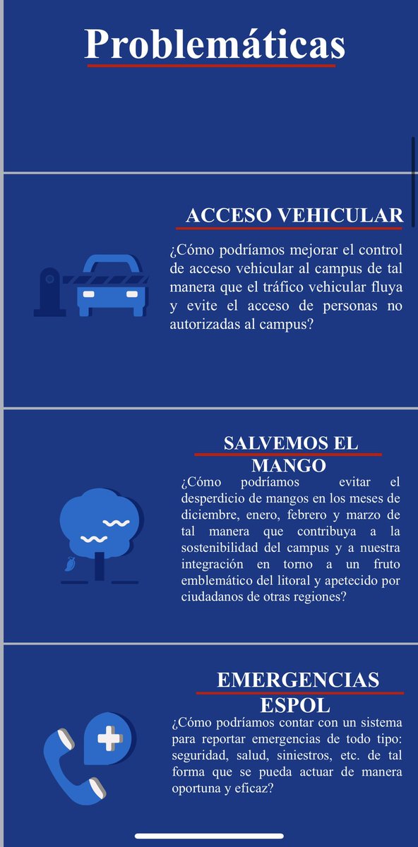 cparedesverduga's tweet photo. En nuestra 3ra edición de #innovacción de @espol tendremos los siguientes retos 👇🏼 Invitados nuestros profesores y servidores a participar #ADNEspol #EspolInnova https://t.co/NZnuo49A7o