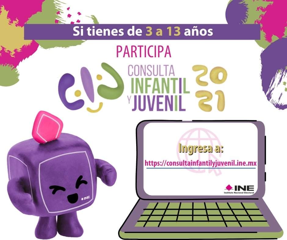 HidalgoIne's tweet photo. "🗳Queremos conocer tu opinión 
🟪Participa en la consulta infantil y juvenil 2021 🟪" https://t.co/jBNO7pLwG4