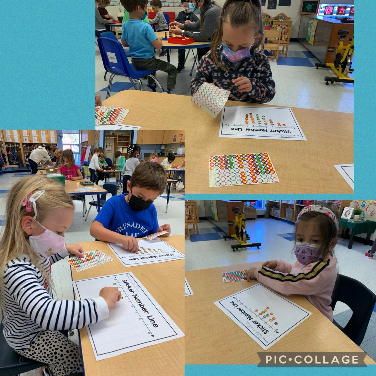 mswhites_class's tweet photo. Having fun learning about number lines, one to one correspondence and practising fine motor skills with stickers! @alcdsb_trsa https://t.co/Wgl3SixwmQ