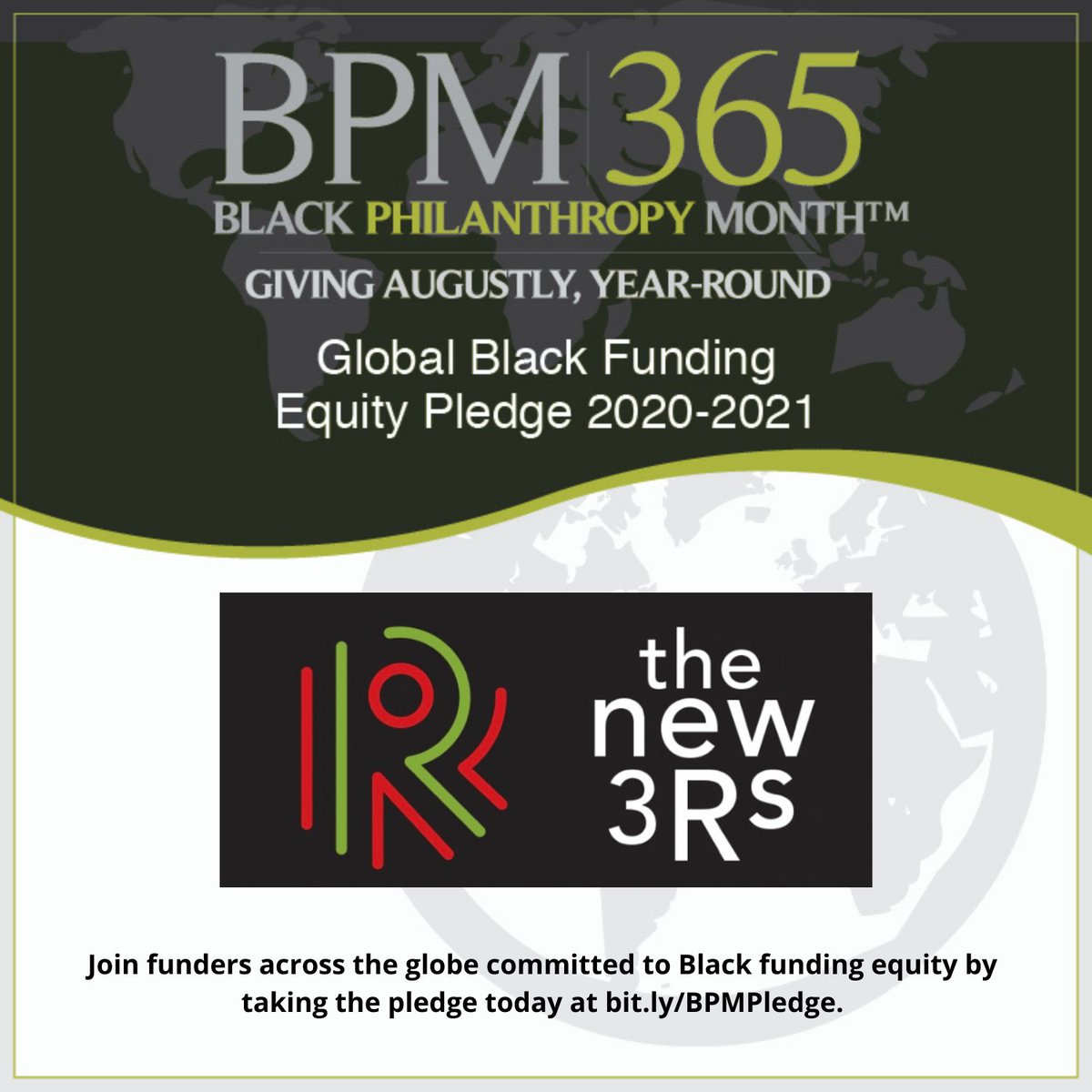 theWISEfund's tweet image. Congratulations @TheNew3Rs for joining the #fundingequity movement and signing the Global Principles for Funding Equity!

Learn more: bit.ly/BPMPledge
#BPM365