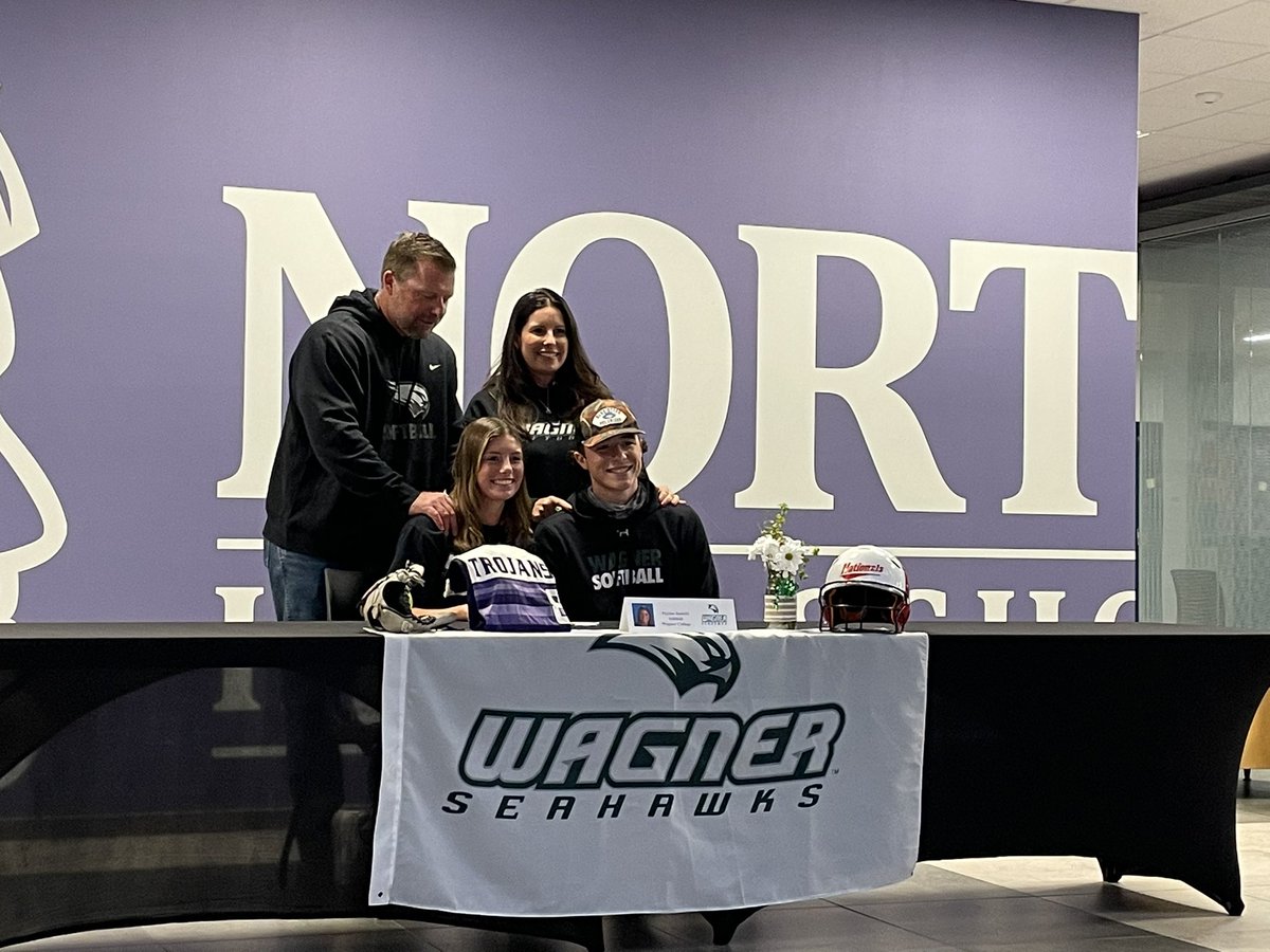 #NationalSigningDay Congrats to Jack, Gwen, Olivia and Payton!  We are so proud of you, and so much look forward to watching you rock your amazing athletic accomplishments at Rockhurst, Campbell, Iowa and Wagner!  Once a Trojan, Always a Trojan.  💜 #WeAreDGN