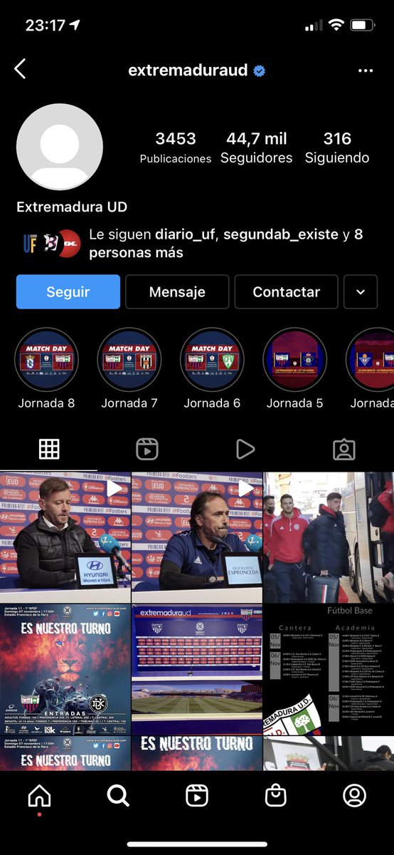 El <a href="/EXT_UD/">Extremadura UD</a> ha suspendido su cuenta de Twitter y ha borrado la foto de perfil de su Instagram. La cosa pinta fea. 
#PrimeraRFEFootters