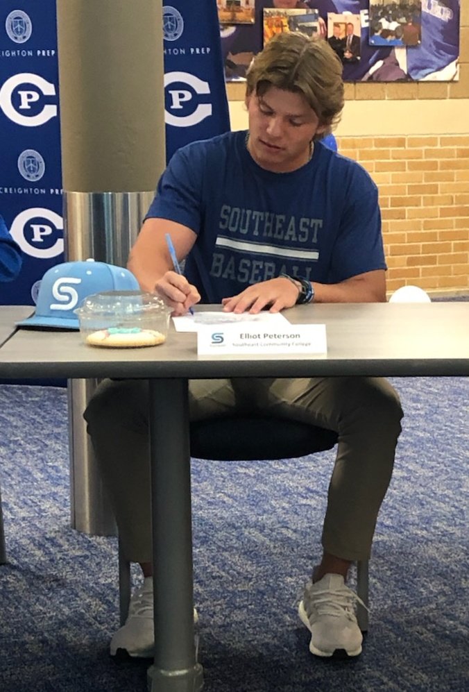Prospects_NE's tweet image. Congrats to @Elliottpeters of @CreightonPrep on signing his NLI with @SCCBASEBALLNE