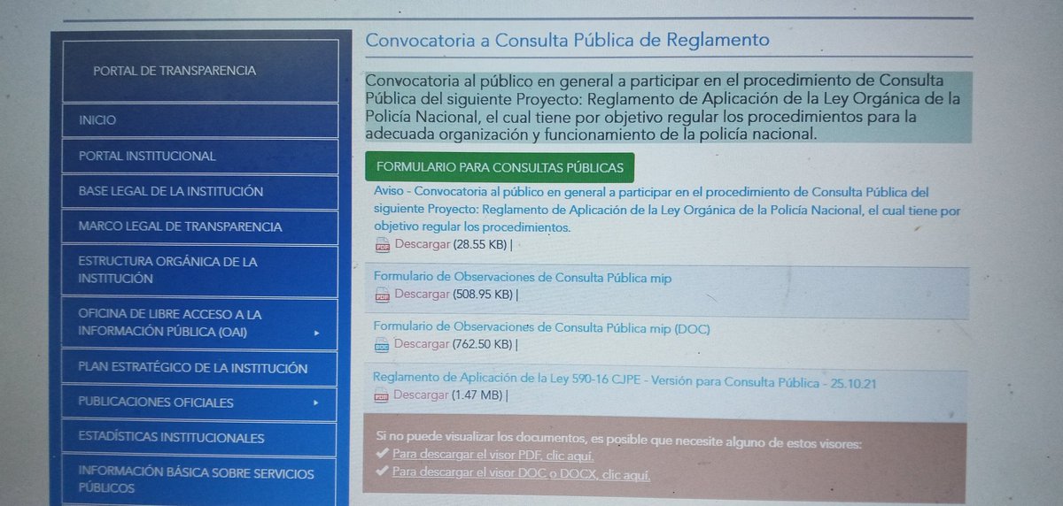 kelvinfjp's tweet photo. Estimados amigos les invito entrar a la página del @MinInteriorRD el reglamento de la ley 590-16 de la @PoliciaRD esta disponible como consulta pública vamos analizar y realizar nuestros aportes. @pousuazo @speakersecurity @Cleclerc17 @GuzmanFermin1 @nieves_rd https://t.co/WezDWM1fMN