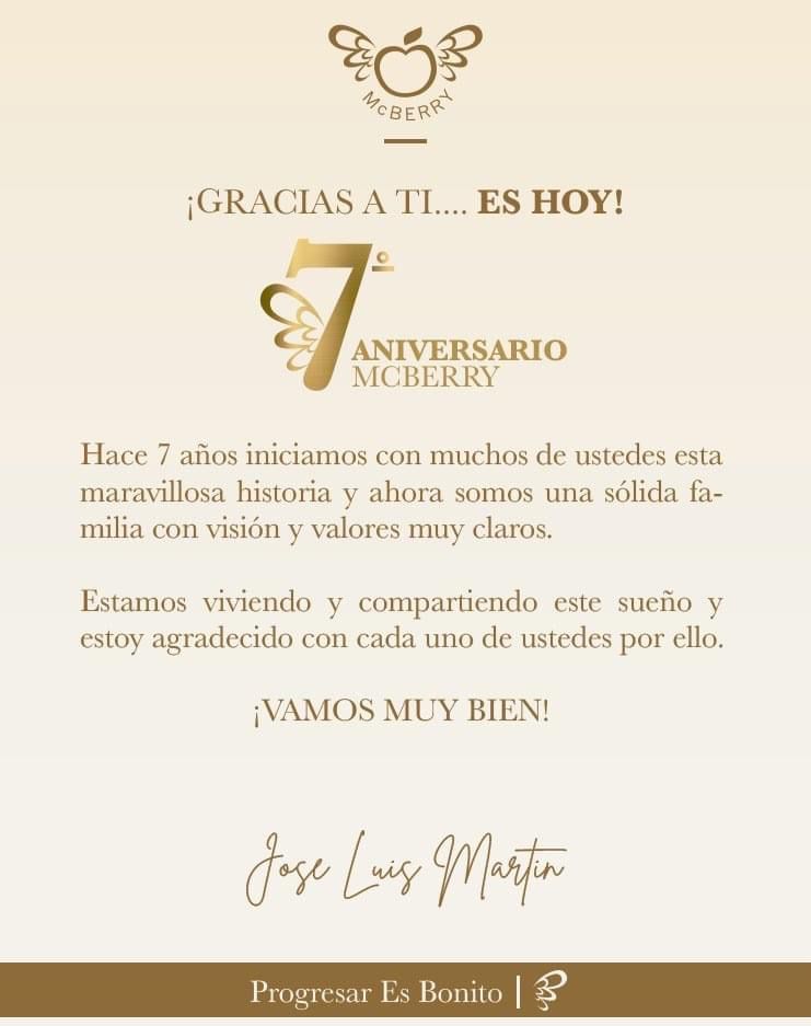 pattriccia2011's tweet photo. Nos llena de orgullo compartir que ¡ESTAMOS DE FIESTA!
#ProgresarEsBonito #Mcberry
#Emprende #Propósito https://t.co/nJTamLPpc5