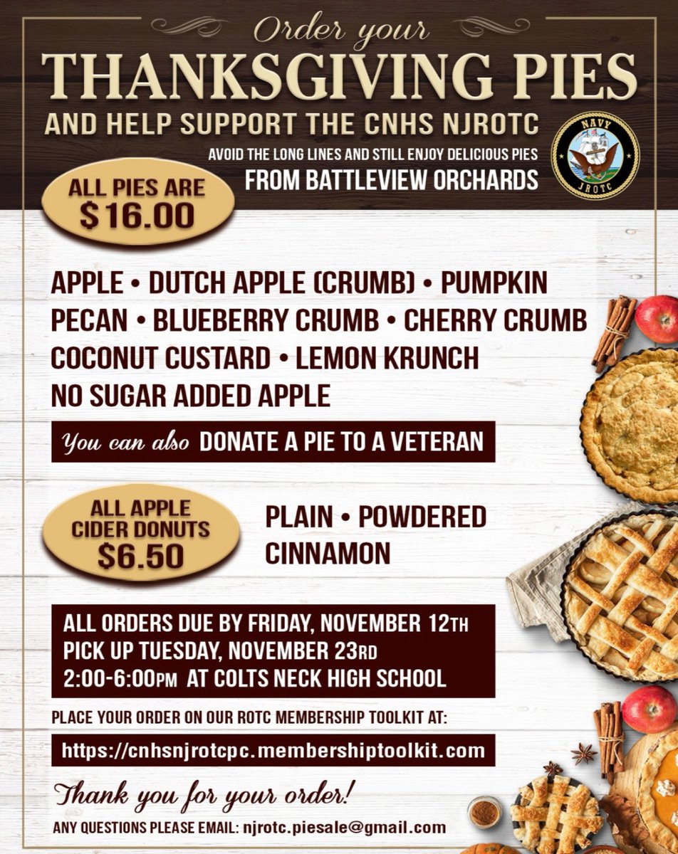 Get your holiday orders in by tomorrow 11/11🥧