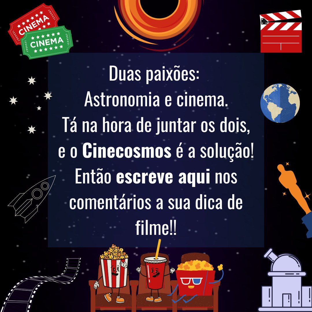 cosmos_ifrs's tweet photo. Adoraríamos saber quais são seus filmes Sci-fi favoritos!

Escreve pra gente vai! https://t.co/XtyPRh7diX