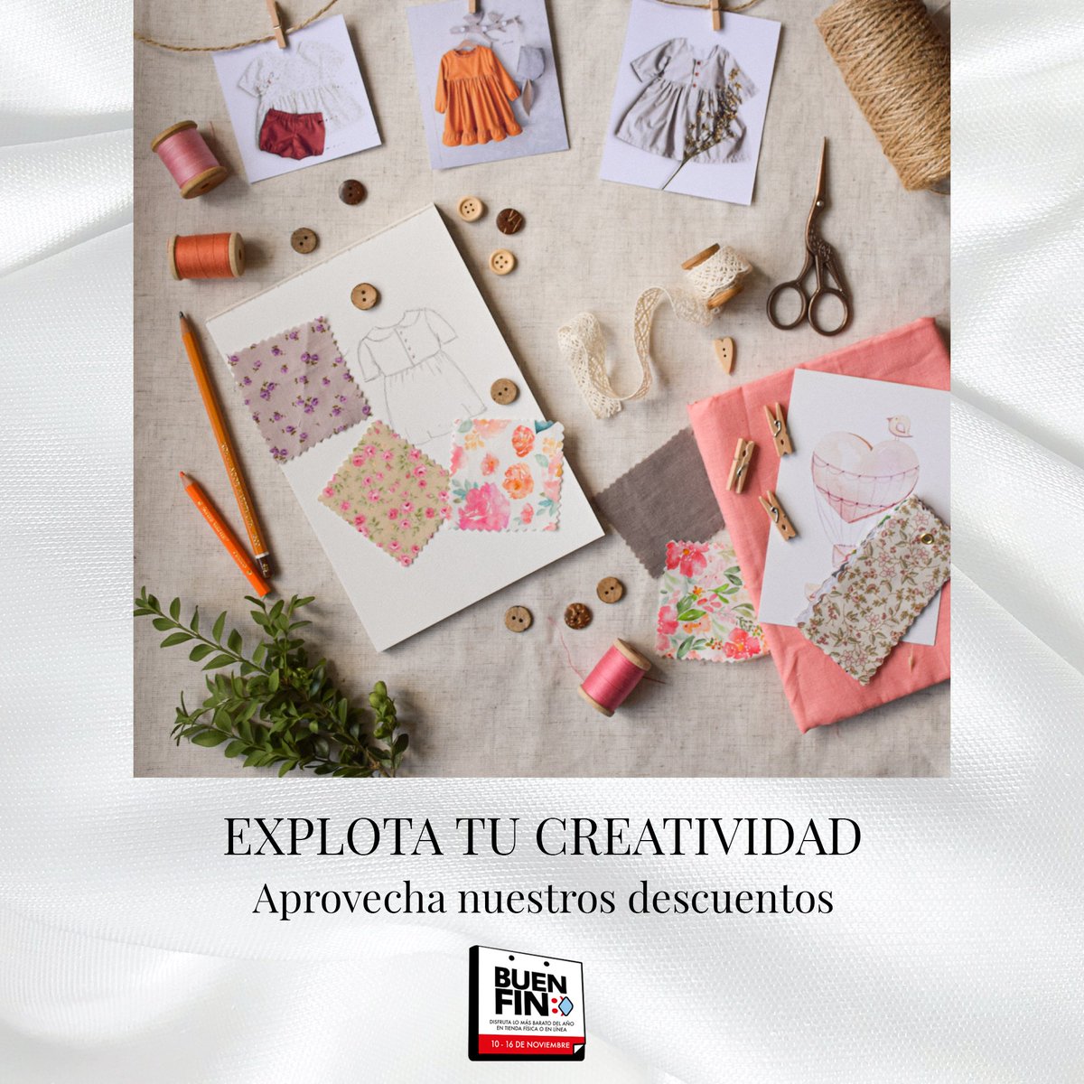 TelasJunco's tweet photo. ¡Ya llegó el #BuenFin a #TelasJunco! Tendremos descuentos del 10% al 40% en articulos seleccionados. 
¡Aprovecha y explota tu creatividad! ¡Te esperamos! ❤
#BuenFin2021 #Junco #RT #México https://t.co/Uk5aYcGVbC