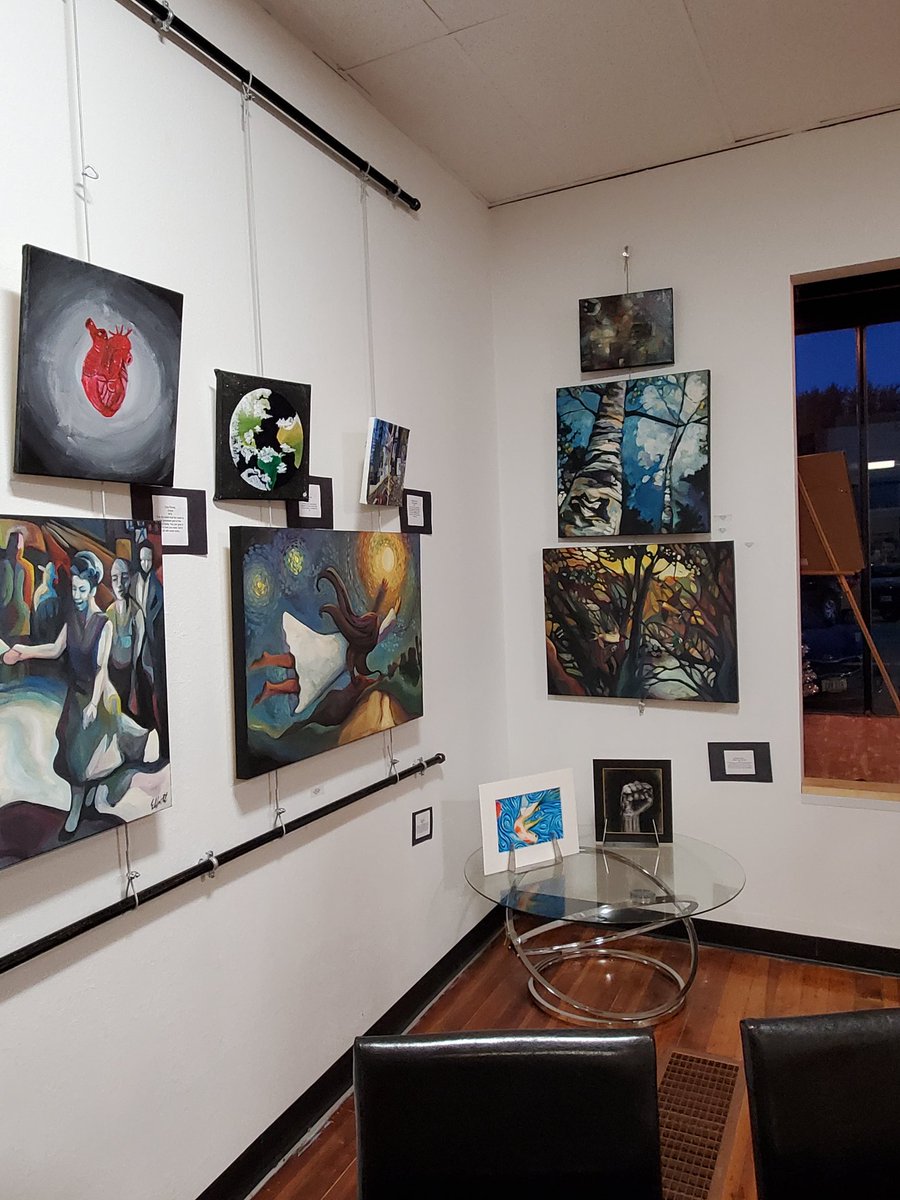 ArtDcg's tweet photo. The Gallery by Board and Batten in Dallas Center, hosted our first student exhibit last night! It was so cool to see student work along side professional works! The show will be up the entire month if November,  do be sure to check it out!
#dcgexcellence @DCGHS @joliemorgan https://t.co/DUa3q67zBC