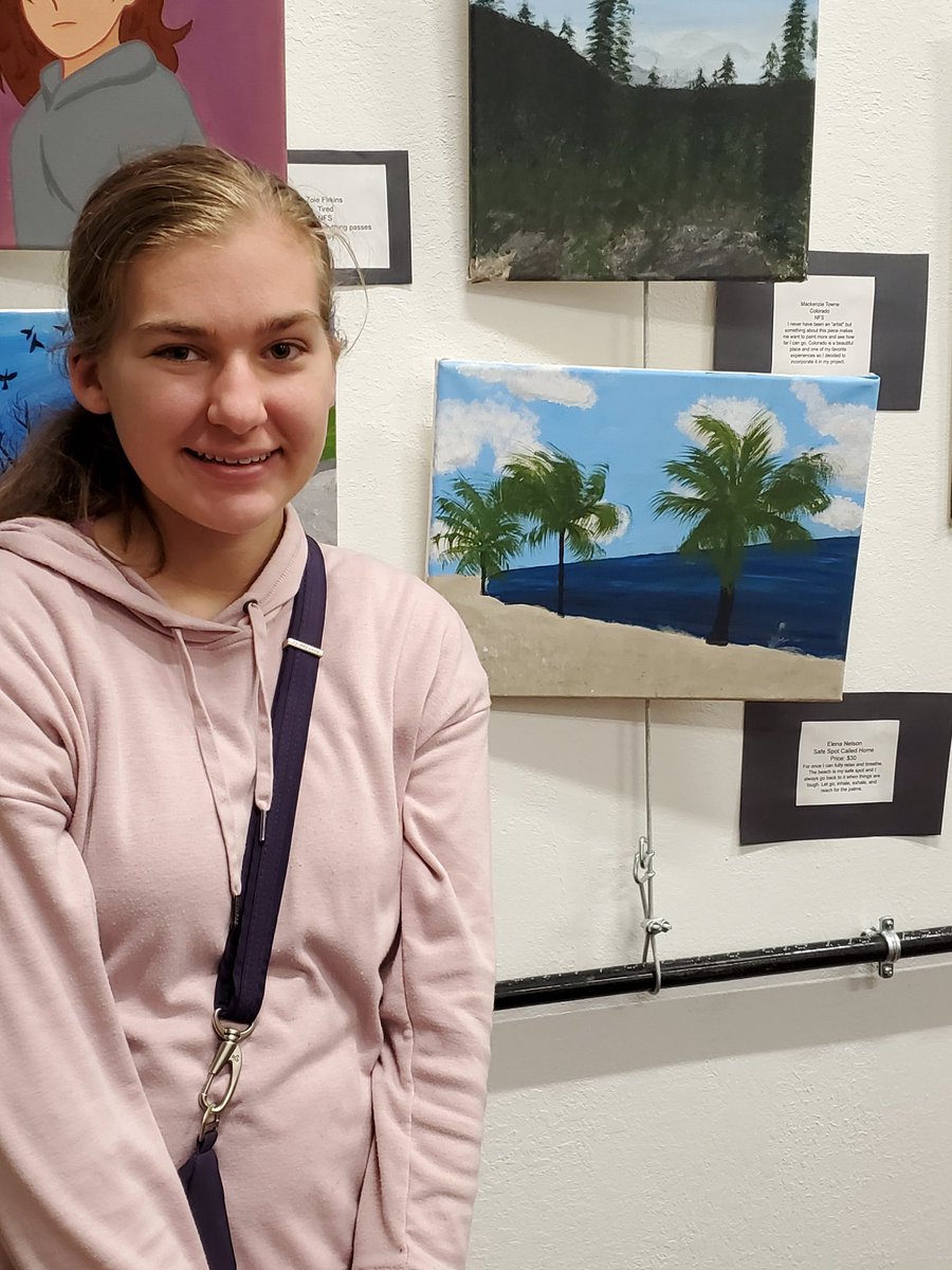 ArtDcg's tweet photo. The Gallery by Board and Batten in Dallas Center, hosted our first student exhibit last night! It was so cool to see student work along side professional works! The show will be up the entire month if November,  do be sure to check it out!
#dcgexcellence @DCGHS @joliemorgan https://t.co/DUa3q67zBC