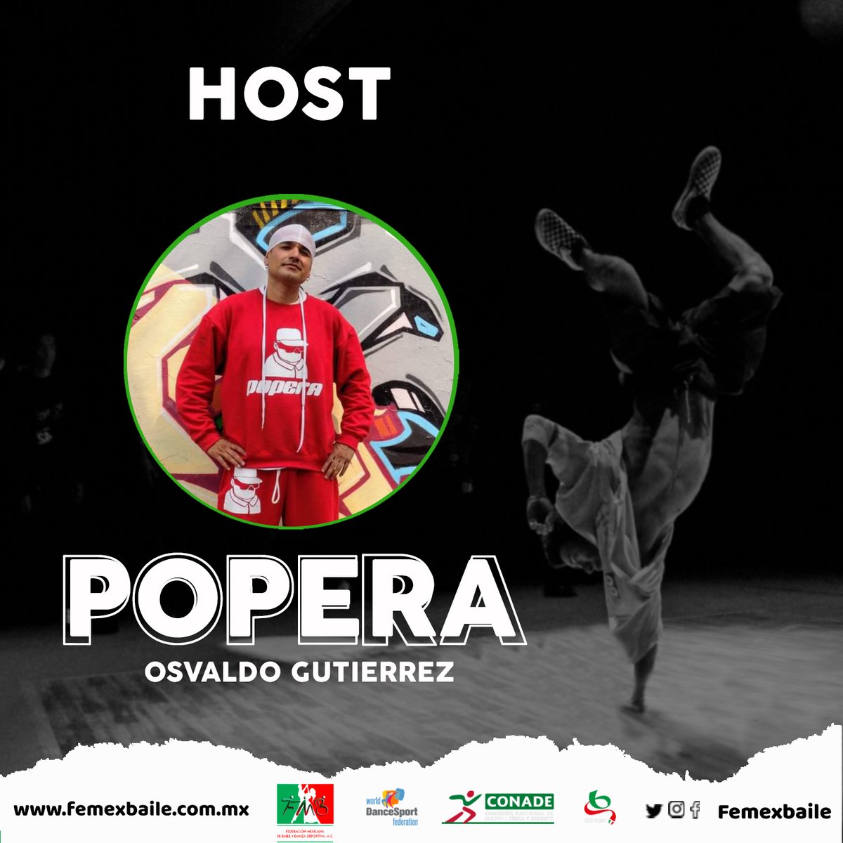 Femexbaile's tweet photo. Les presentamos a nuestro DJ y Host que estarán con nosotros en el evento del II Campeonato Nacional de Breaking Estado de México 2021.
.
.
.#femexbaile #breaking2021 #brrakingmexico https://t.co/WJmc9EqRzn