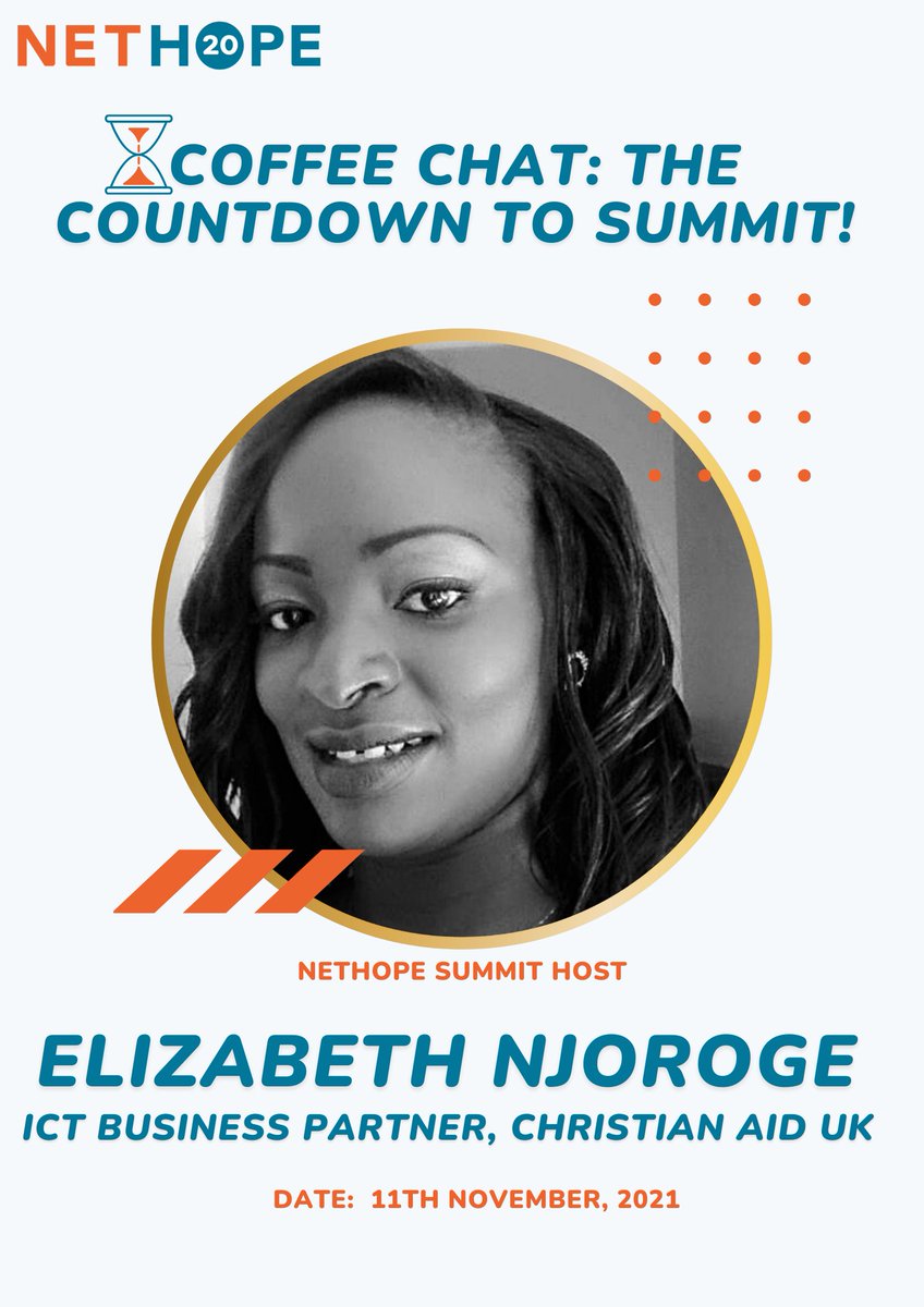 NetHope_org's tweet photo. We are counting down because Summit is next week.
Watch this space and stay tuned tomorrow! #NetHopeSummit2021 #NetHopeAt20 https://t.co/RhztdD57eZ
