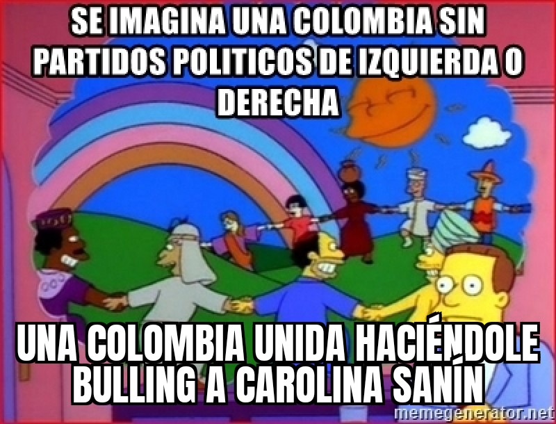 Fhumaro's tweet photo. Colombia unida, gracias a Carolina Sanín. https://t.co/TPsGWkSmEy