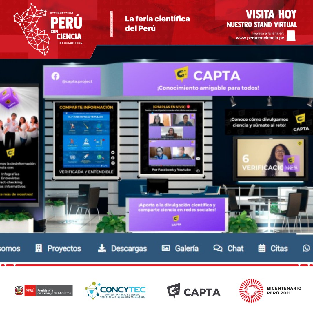 CAPTA_project's tweet photo. Conoce a nuestro equipo, proyectos y todo lo que hacemos ingresando a  https://t.co/zy1mkHTEyT opción: Perú con Ciencia 4.

Además explora en la plataforma para que conozcas más iniciativas sobre ciencia en nuestro país. 

Gracias a  @ConcytecPeru  🇵🇪

#Capta #PeruConCiencia https://t.co/6rwX0fvM6B