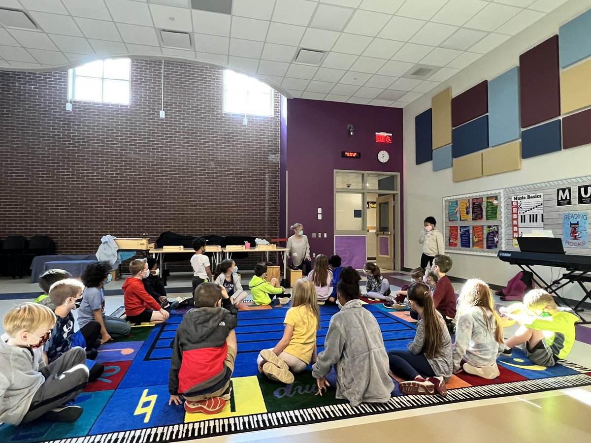 2nd Grade music with Ms. Kerner today! Lots of movement, singing and instruments! @burrellelem #theboro02035 #foxboromakesmusic